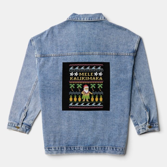 Mele Kalikimaka Christmas Jeansjacke (Rückseite)