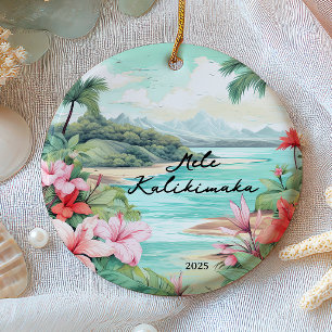 Mele kalikimaka Christmas Keramik Ornament