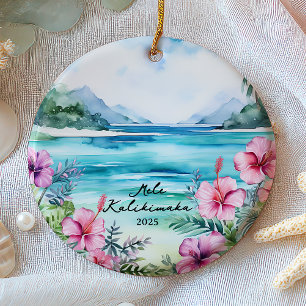 Mele kalikimaka Christmas Keramik Ornament