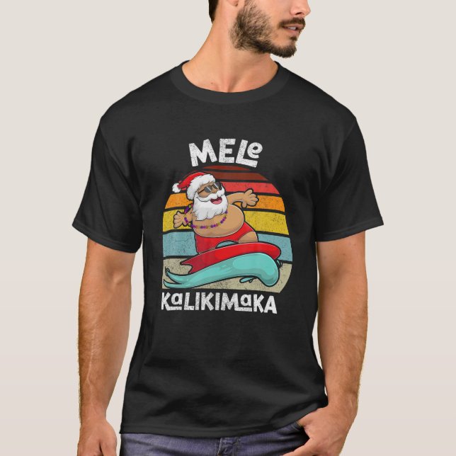 Mele Kalikimaka Christmas Men Apparel Funny Surf S T-Shirt (Vorderseite)