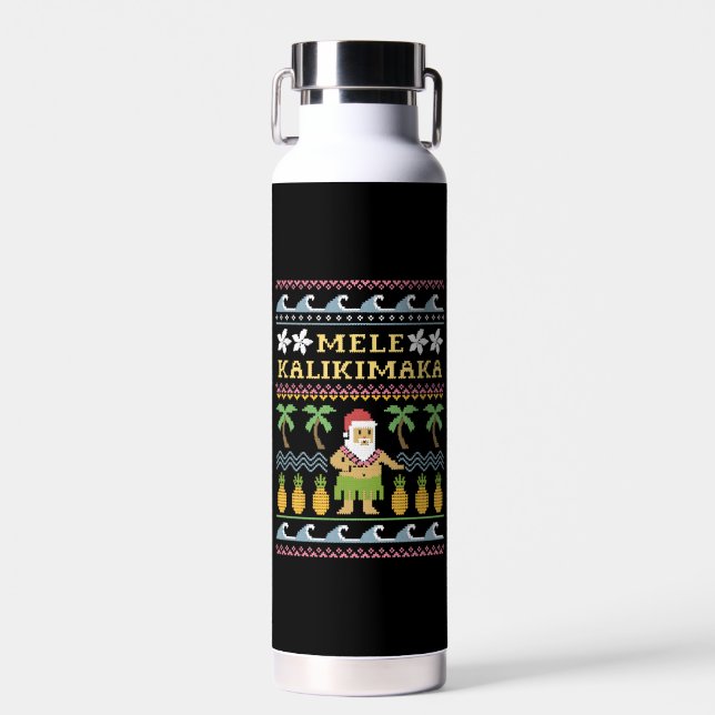 Mele Kalikimaka Christmas Trinkflasche (Vorne)
