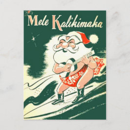 Mele Kalikimaka Eine sehr frohe Weihnachtspostkart Feiertagspostkarte