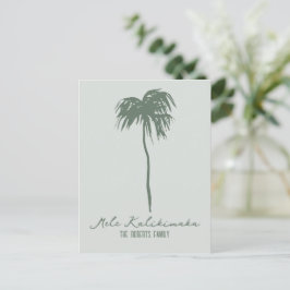 Mele Kalikimaka Elegant Hawaiian Weihnachtspalm Postkarte