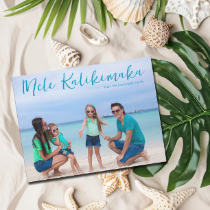 Mele Kalikimaka Family Foto Tropical Magnet Card