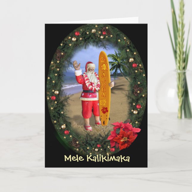 Mele Kalikimaka Feiertagskarte (Vorderseite)