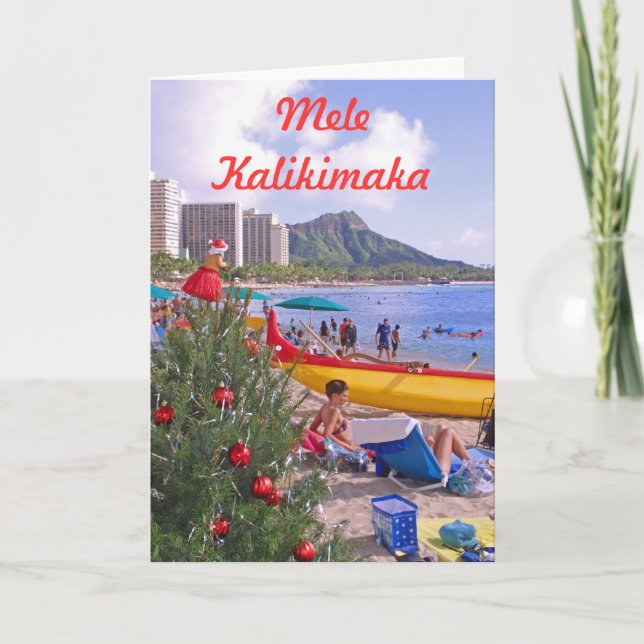 Mele Kalikimaka Feiertagskarte (Vorderseite)