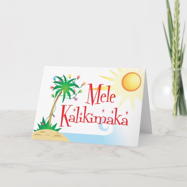Mele Kalikimaka Feiertagskarte (Vorderseite)