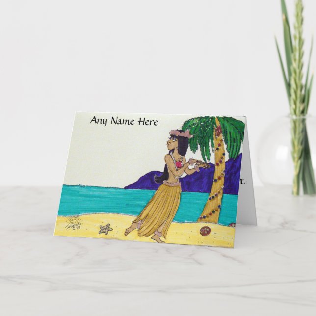 Mele Kalikimaka Feiertagskarte (Vorderseite)