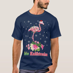 Mele Kalikimaka Flamingo Weihnachten Frohe Weihnac T-Shirt