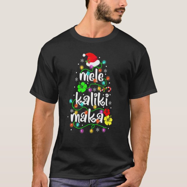 Mele Kalikimaka for Women Hawaiian Hawaii Christm T-Shirt (Vorderseite)