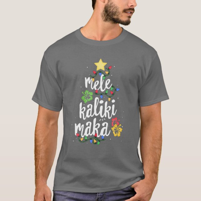 Mele Kalikimaka for Women Hawaiian Hawaii Christma T-Shirt (Vorderseite)