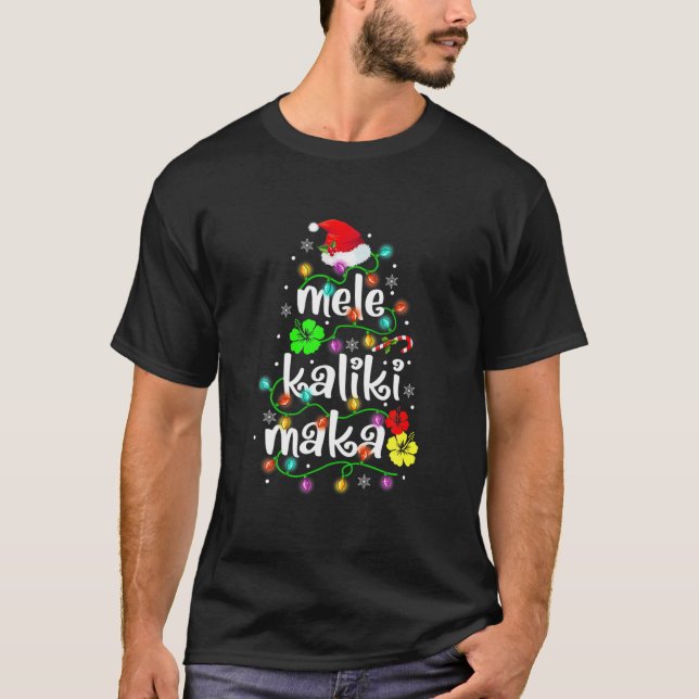 Mele Kalikimaka for Women Hawaiian Hawaii Christma T-Shirt (Vorderseite)