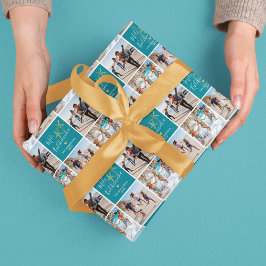 Mele Kalikimaka Foto Collage Geschenkpapier