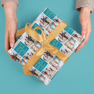 Mele Kalikimaka Foto Collage Geschenkpapier