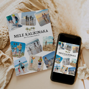 Mele Kalikimaka Fotocollage Feiertagskarte