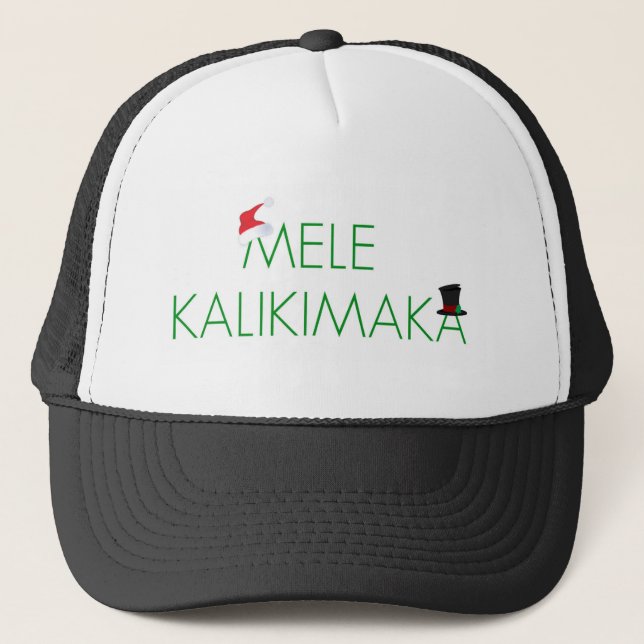 MELE KALIKIMAKA    "FROHE WEIHNACHTEN" AUF TRUCKERKAPPE (Vorderseite)