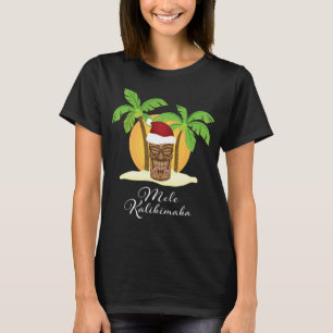 Mele Kalikimaka Frohe Weihnachten Hawaii Tiki T-Shirt