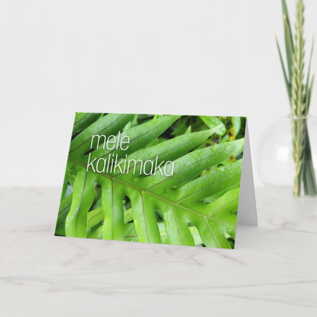 Mele Kalikimaka Frohe Weihnachtskarte Dankeskarte (Vorderseite)