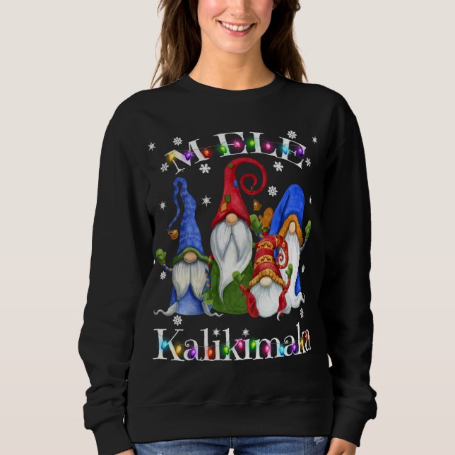 Mele Kalikimaka Frory Christmas Hawaiian Nordic Gn Sweatshirt (Vorderseite)
