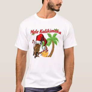 Mele Kalikimaka Frory Christmas Hawaiian Tiki God T-Shirt