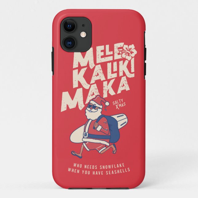 Mele Kalikimaka - Funny Santa Hawaiian Christmas   Case-Mate iPhone Hülle (Rückseite)