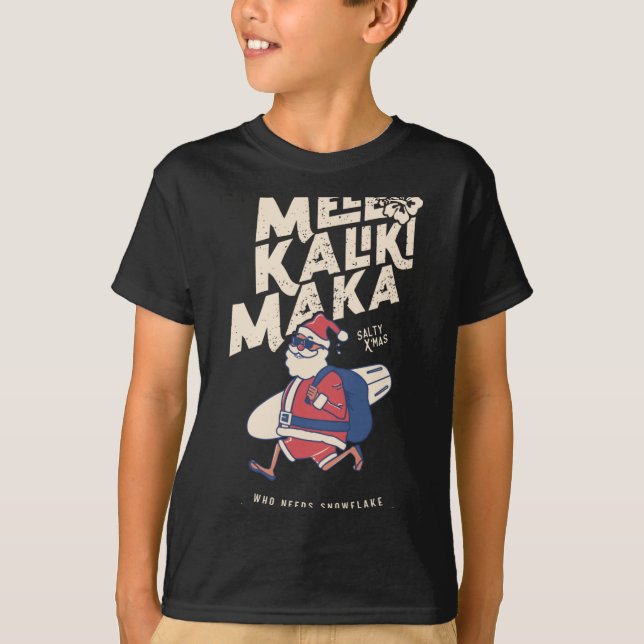 Mele Kalikimaka Funny Santa Hawaiian Christmas T S T-Shirt (Vorderseite)