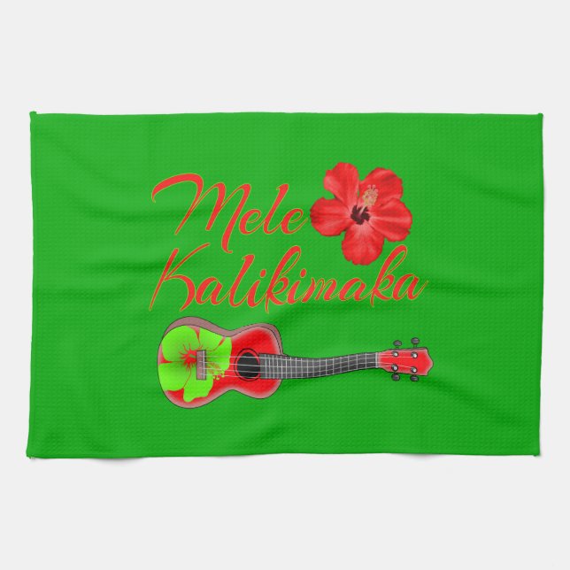 Mele Kalikimaka Geschirrtuch (Horizontal)