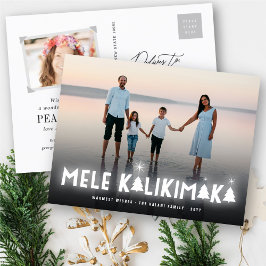 Mele Kalikimaka Glow Stars Modernes Foto Feiertagspostkarte