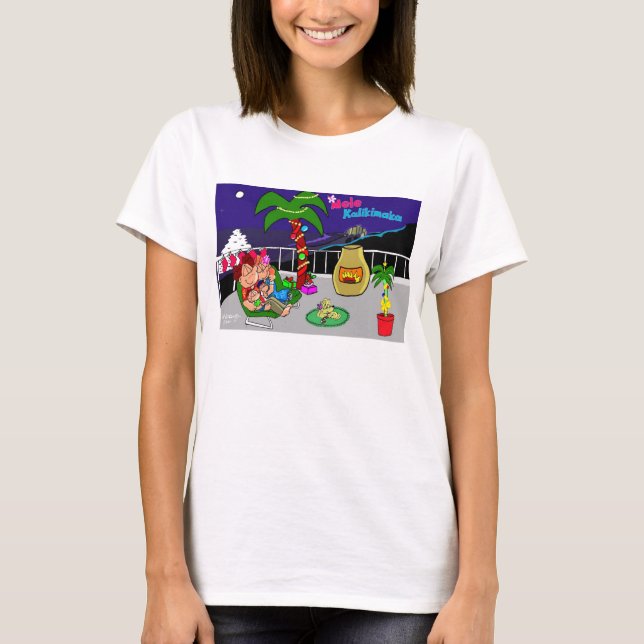 Mele Kalikimaka - glückliches Ohana T-Shirt (Vorderseite)