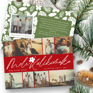 Mele Kalikimaka Handwriting Script Weihnachts-Foto Feiertagskarte