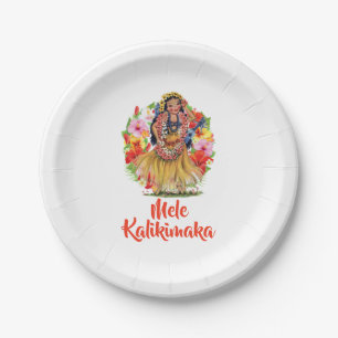 Mele Kalikimaka Hawaain frohe Weihnachten Pappteller