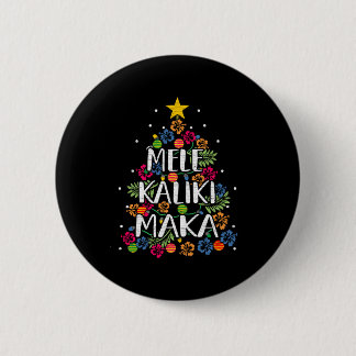 Mele Kalikimaka Hawaii Christmas Button