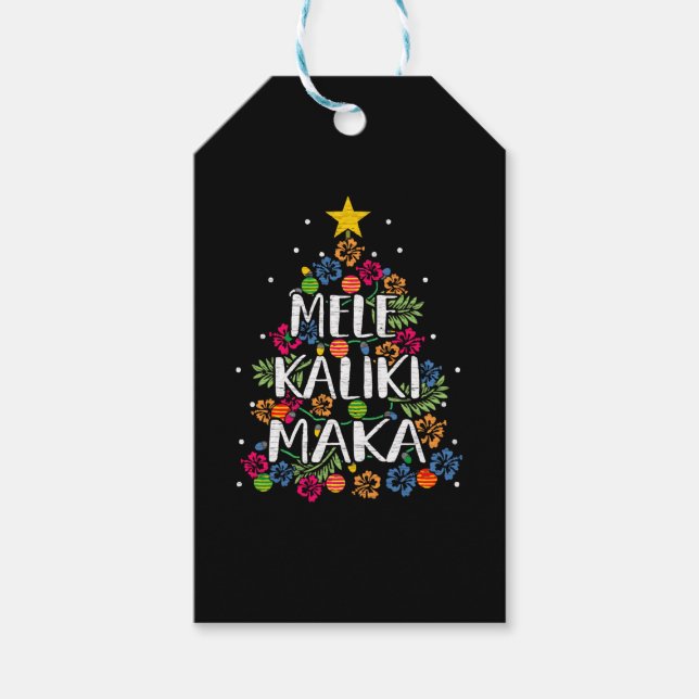 Mele Kalikimaka Hawaii Christmas Geschenkanhänger (Vorderseite)