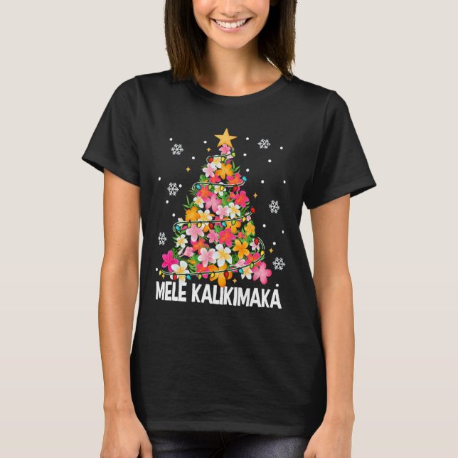 Mele Kalikimaka Hawaii Hawaii WeihnachtsWeihnachts T-Shirt (Vorderseite)
