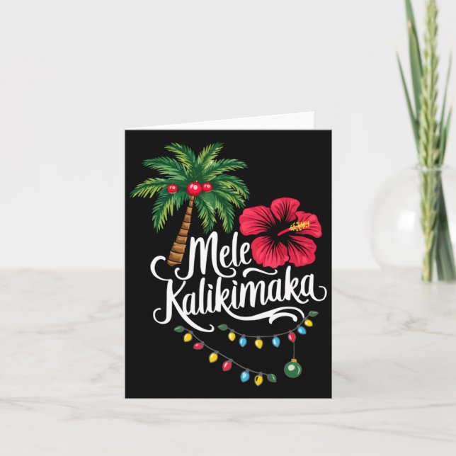 Mele Kalikimaka Hawaii Santa Hawaiian Merry Christ Karte (Vorderseite)