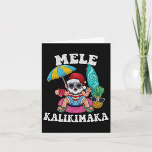 Mele Kalikimaka Hawaii Weihnachtssurfen Santa Bea Karte
