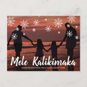 Mele Kalikimaka Hawaiian Beach Foto Weihnachten