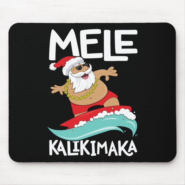 Mele Kalikimaka Hawaiian Christmas Hawaii Surfing Mousepad (Vorne)