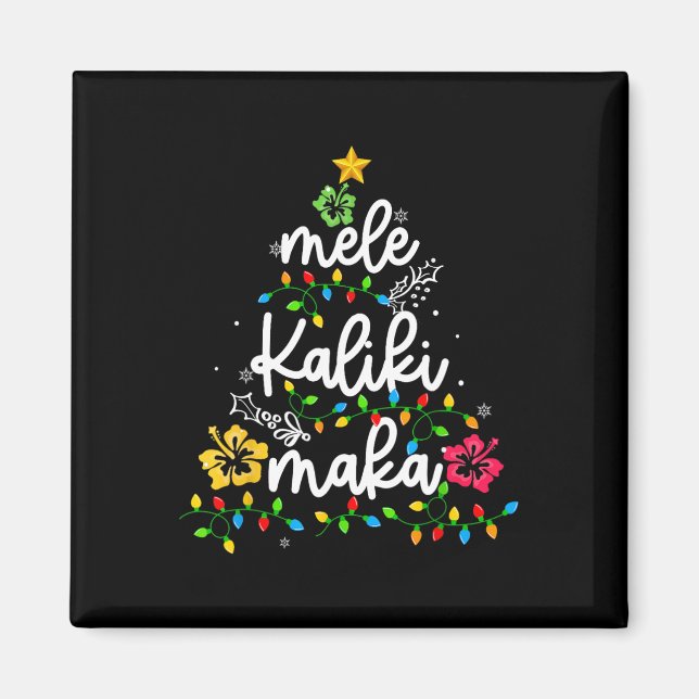 Mele Kalikimaka Hawaiian Christmas Hawaii Tropical Magnet (Vorne)