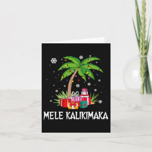 Mele Kalikimaka Hawaiian Christmas Palm Tree Famil Karte
