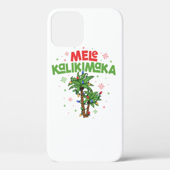 Mele Kalikimaka Hawaiian Christmas Palm Tree Light Case-Mate iPhone Hülle (Rückseite)