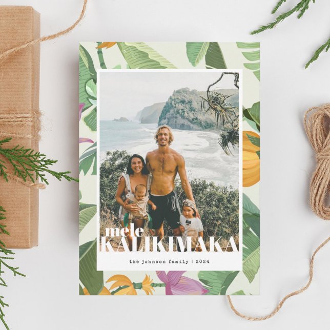 Mele Kalikimaka Hawaiian Foto Weihnachtskarte Feiertagskarte (Von Creator hochgeladen)