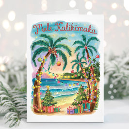 Mele Kalikimaka Hawaiian Frohe Weihnachtskarte Feiertagskarte