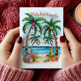 Mele Kalikimaka Hawaiian Frohe Weihnachtskarte Feiertagskarte