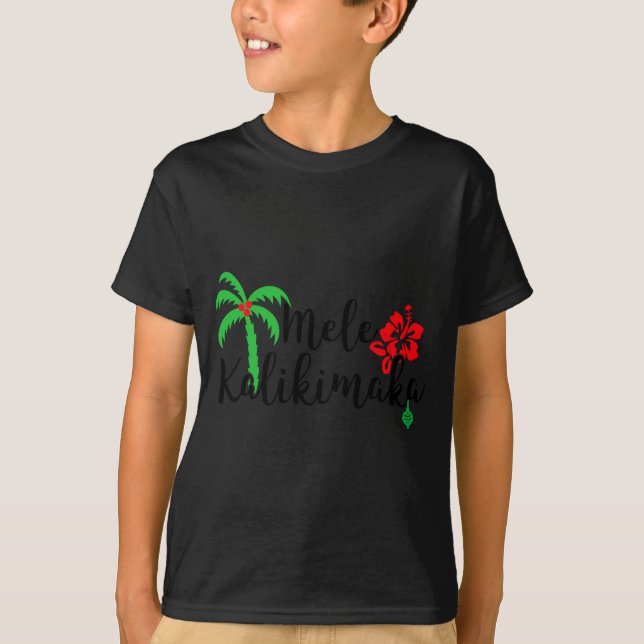 Mele Kalikimaka Hawaiian Happy Christmas  T-Shirt (Vorderseite)