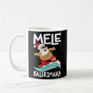 Mele Kalikimaka Hawaiian Hawaii Surfing Santa Kaffeetasse