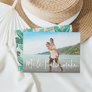 Mele Kalikimaka   Hawaiian Holiday Foto Card Feiertagskarte