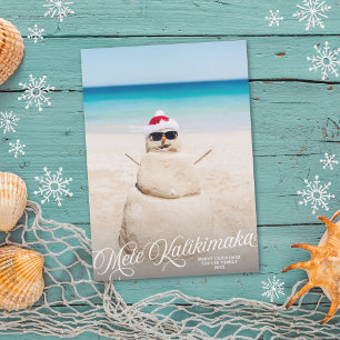 Mele Kalikimaka Hawaiian Holiday Foto Card Feiertagskarte
