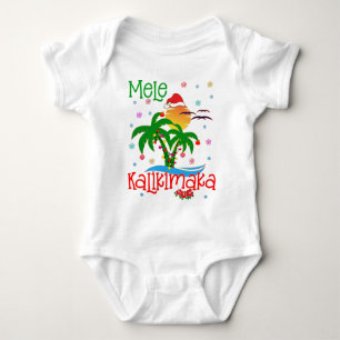 Mele Kalikimaka Hawaiian Merry Christmas Aloha  Baby Strampler