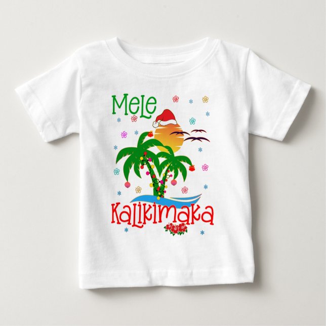 Mele Kalikimaka Hawaiian Merry Christmas Aloha  Baby T-shirt (Vorderseite)